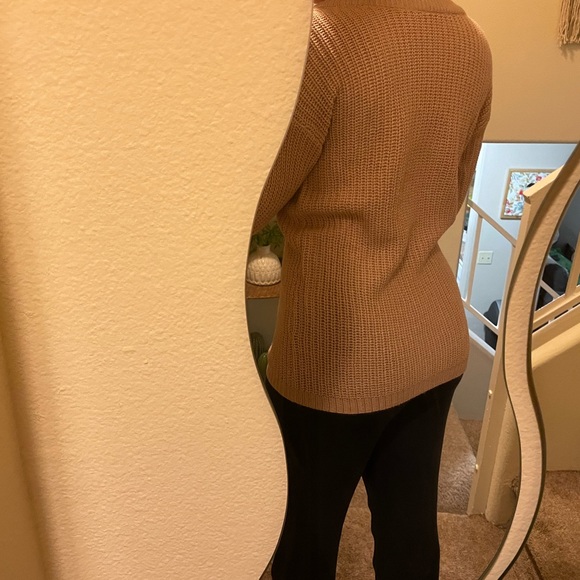 SOFT MAUVE V NECK OVERSIZED SLOUCHY SWEATER - Picture 8 of 8